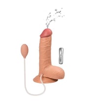 River World 19 cm'lik Tam Gerçekçi Titreşimli ve Su Fışkırtmalı Vantuzlu Vibratör