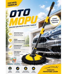 Teleskopik Saplı Araç Yıkama Fırçası Makarna Uçlu Mikrofiber Oto Temizlik Fırçası 50 - 110 Cm Uzunluk Premium Oto Yıkama Fırçası Makarna Oto Yıkama Mopu