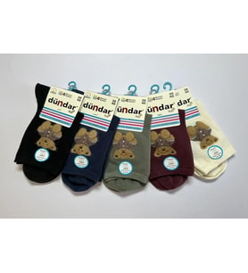 Dündar Kadın COTTON Sport Soket Çorap 4209 - 6 Adet (Karışık)