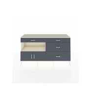 Hyperion Konsol Tek Raflı 4 Çekmeceli 2 Kapaklı 176x44x99 Aytaşı-Antrasit
