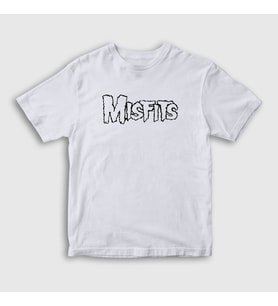 Presmono Unisex Çocuk Beyaz The Misfits T-Shirt 175148tt (Beyaz)