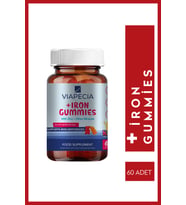 Viapecia Jelibon Formunda Gummy Demir Multivitamin Çinko C,e,a,d3,b1,b2,b3,b6 Vitaminleri 60 Adet