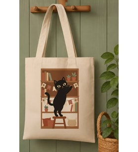 Le Vion kedirafta - Baskılı Bez Çanta 38x42 cm 170 Gr Omuz Çantası Kadın Alışveriş Çantası