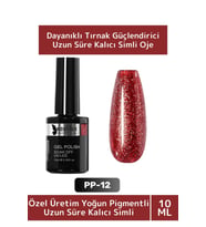 Özel Üretim Yüksek Pigmentli Hızlı Kuruyan Tırnak Güçlendirici 3 Aşamalı Kalıcı Simli Oje 10 Ml
