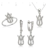 Gümüş Lale Bayan Set