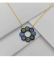Gümüş Sonsuzluk Model Zirkon Taşlı Kolye 925 Ayar (Karışık)