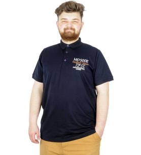 Mode XL Büyük Beden T-Shirt Polo MD500E 22342 Lacivert