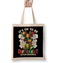 It s OK To Be Different Autism Awareness Puzzle Bez Çanta Uzun Saplı