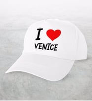 BK Gift I Love Venice Tasarımlı Beyaz Şapka - Model 1