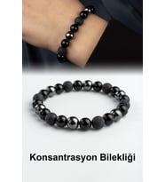 Lav Taşı-Karışık Doğal Taş Küre Kesim Konsantrasyon Bilekliği