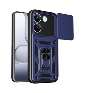 Poco X8 Pro Pars Lens Yüzüklü Silikon - Lacivert