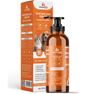 Kedi ve Köpekler İçin Tüy Dökülmesini Önleyici Omega 3-6 Premium Balık Yağı 200 ml Yüksek EPA & DHA
