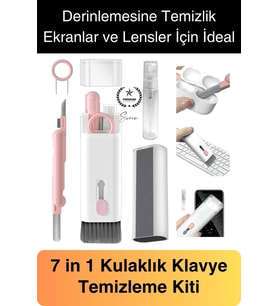 7in1 Bluetooth Kulaklık Temizleme Kalemi Klavye Telefon Tablet Elektronik Eşya Detaylı Temizlik Kiti