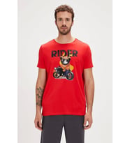 Bad Bear Fever Crimson Kırmızı Erkek Tişört