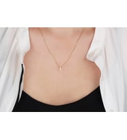 Glorria Gümüş 3 Boyutlu Minimalist L Harfi Kolye (Çok Renkli)