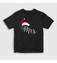 Presmono Unisex Çocuk Siyah Mrs Yeni Yıl Yılbaşı T-Shirt 271092tt