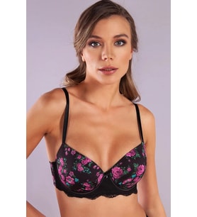 Giyim Gardenia Big Size Plunge Bra, Siyah Konforlu Ve Şık Sütyen