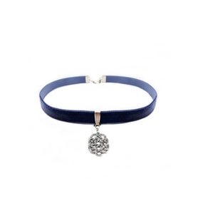 Aşk Düğümü Choker Tasma Kolye (Mavi)