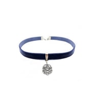 Aşk Düğümü Choker Tasma Kolye (Mavi)