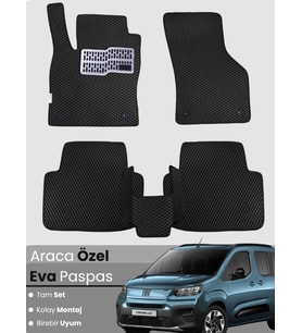 Fiat Doblo (2023-2024) Uyumlu EVA Paspas Tam Set – Birebir Uyum, Araca Özel Tasarım,Kolay Montaj