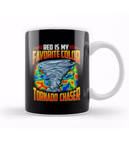 Red Is My Favorite Color Tornado Chaser Weather Kupa Bardak Porselen