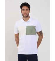 Dufy Beyaz Erkek Slim Fit Desenli Polo Yaka Tshirt - 105284