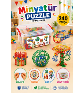 Minyatür Lego (240 Parça) - Minyatür Puzzle - Minyatür Bloklar - 3D Legolar Oyuncak