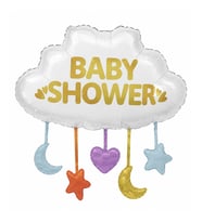 Baby Shower Ayyıldız Püskül Bulut Folyo Balon