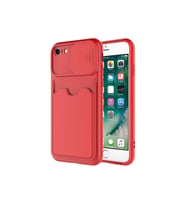 Apple iPhone SE 2020 Uyumlu Kılıf Zore Kartix Kapak (Kırmızı)