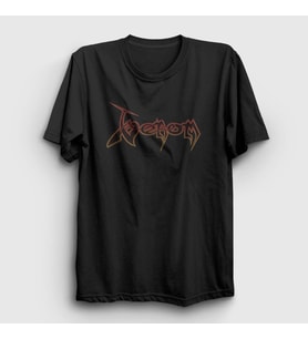 Presmono Unisex Siyah Logo Venom T-Shirt 121961tt