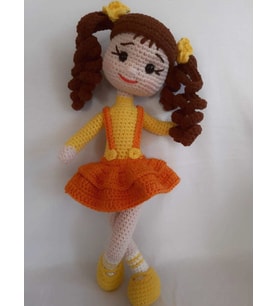 Portakal Çiçeği Bebek Amigurumi Organik Oyuncak