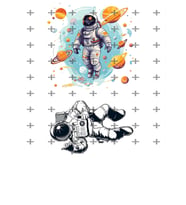 Yenilebilir Şeker Kağıt Uzay Astronot Temalı Pasta Süsleme