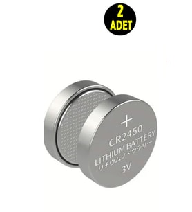 2 ADET 3 VOLT DL 2450 CR2450 Lityum Düğme Para Pil  CR 2450