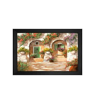 Manzara Temalı Kanvas Tablo 80 x 110 cm Siyah Çerçeve