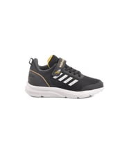Walkway Siyah Beyaz Cırtlı Fileli Hafif Unisex Çocuk Spor Ayakkabı Fav 100 F
