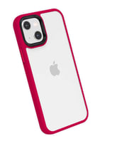 Uyumlu Model Apple iPhone 13 Kılıf Şeffaf Renkli Can Kapak (Kırmızı)