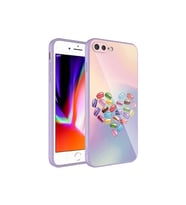 Apple iPhone 8 Plus Uyumlu Kılıf Kamera Korumalı Desenli Sert Silikon Zore Epoksi Kapak (Model 1)
