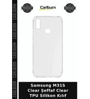 Samsung M31S Clear Şeffaf Clear TPU Silikon Kılıf Telefon Kılıfı Cep Aksesuarı Mobil Koruma