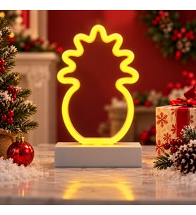 NEON LED IŞIKLI ANANAS IŞIKLI YILBAŞI AĞACI SÜSLERİ 1 ADET LED LİGHT IŞIKLI NOEL DEKORU