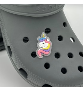 Terlik Süsü ve Aksesuarı , Çanta Süsü – Jibbitz 3D Kabartma Unicorn Şeffaf Alt Görsel Figür Aksesuar