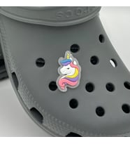 Terlik Süsü ve Aksesuarı , Çanta Süsü – Jibbitz 3D Kabartma Unicorn Şeffaf Alt Görsel Figür Aksesuar