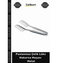 Özel Üretim Paslanmaz Şık Sunum Servis Aparatı Ergonomik Dayanıklı Lüks Makarna Maşası Metal