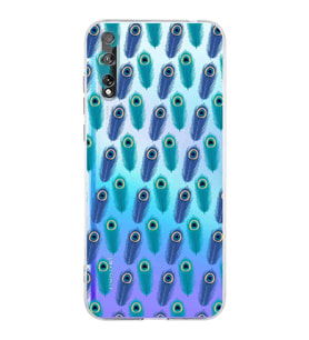 PrintiFy Huawei P Smart S ile Uyumlu Nazar Boncuğu 4 Baskılı Kamera Korumalı Şeffaf Silikon Kılıf