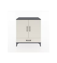 Hyperion Şifonyer 2 Raflı Tek Çekmeceli 2 Kapaklı 88x44x96 Antrasit-Aytaşı