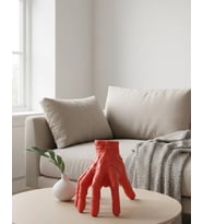 3D Kırmızı El Dekor 17X16 Cm Gotik Ve Modern Tasarım Obje