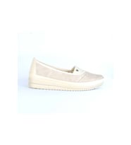 Moda Ayakkabı 01138 Lara Kadın Babet Ayakkabı (Krem)