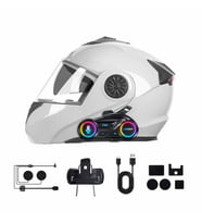 Motosiklet İntercom Üniversal Tüm Kasklara Uygun V6.0 RGB Bluetooth Seti Kask Kulaklık