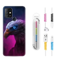 INFINIX Hot 8 9 10 11S Hot 10 Play 10T Kılıf Kablo Koruma Spiral Silikon Kartal 1622