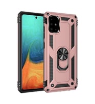 Samsung Galaxy A71 Kılıf Sofya Yüzüklü Silikon Kapak - Rose