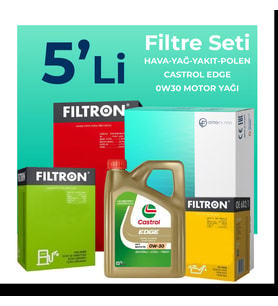 Filtron Audi A4 40 TDi Filtre Bakım Seti Castrol Motor Yağlı (2020-2024) 5 Li